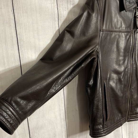 Marc New York Dark Brown Genuine Leather Jacket Mens XL - Picture 3 of 16